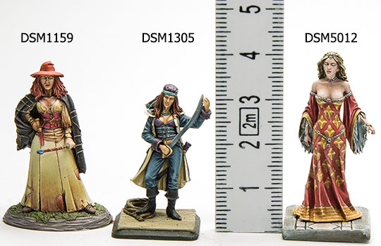 Size of Dark Sword Miniatures