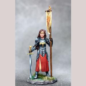 Female Paladin with Sword and Banner