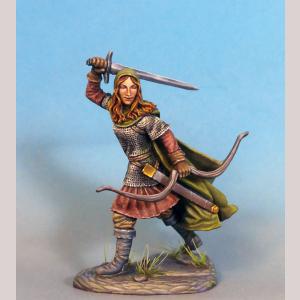 Female Ranger with Bow and Sword