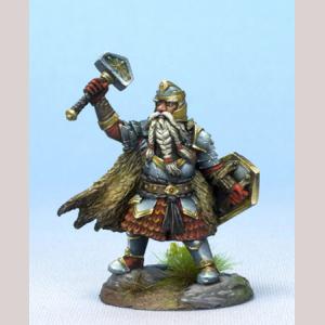 Male Dwarven Cleric with Warhammer